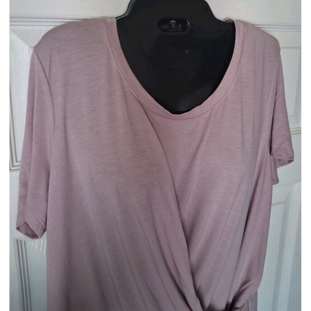 Marc New York Performance Top Shirt Size XL Lavender Plus Activewear Ruched New - Picture 6 of 8